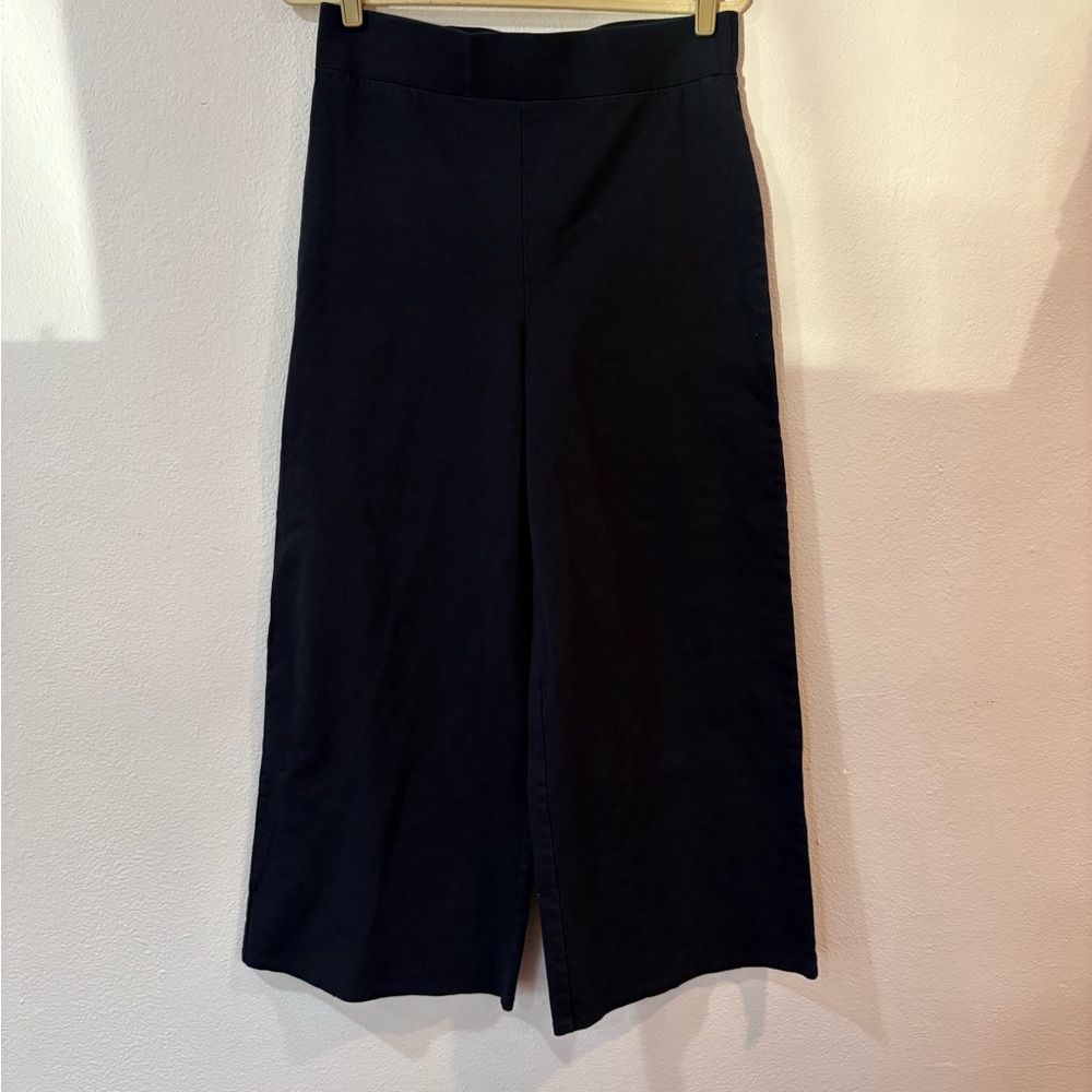 Boden Classic Black Wide Leg Trousers